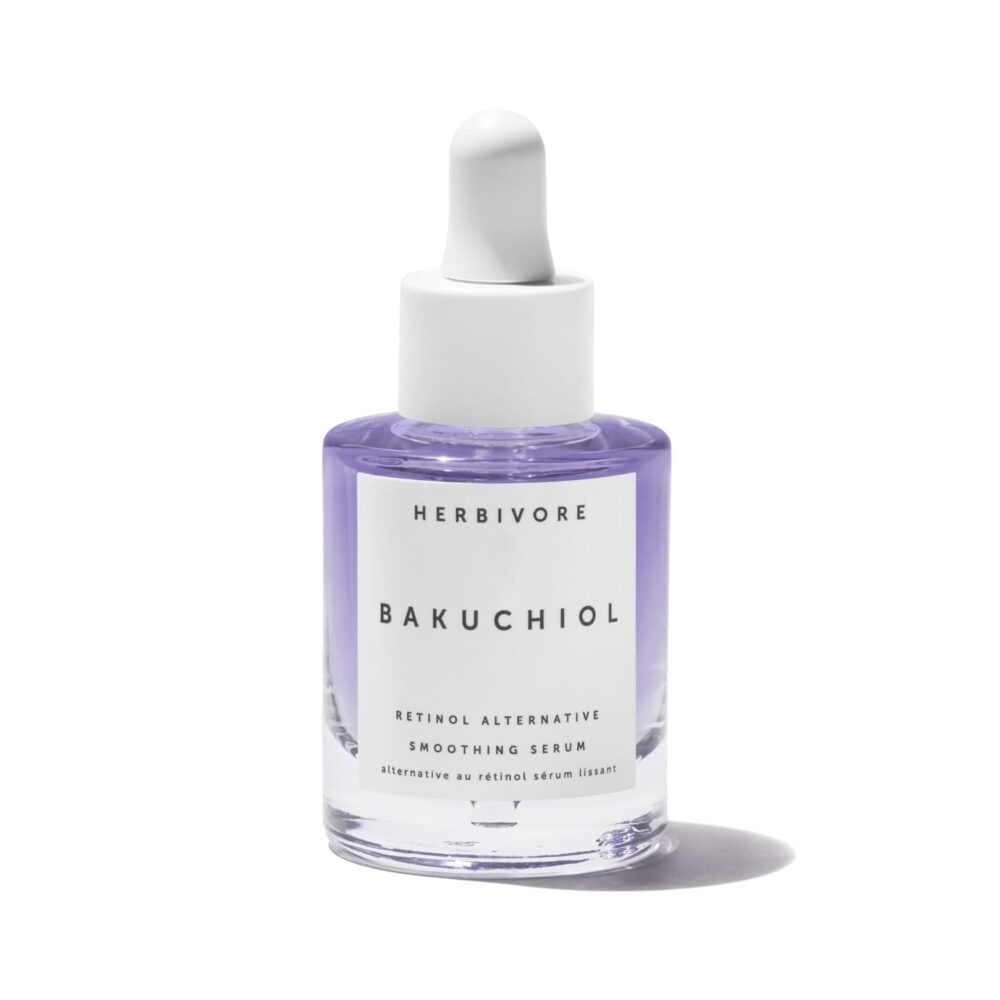HERBIVORE Bakuchiol Retinol Alternative - Bakuchiol + Peptides, Smooths Skin, Reduces Fine Lines, Wrinkles & Puffiness, Plant-based, Vegan, Cruelty-free