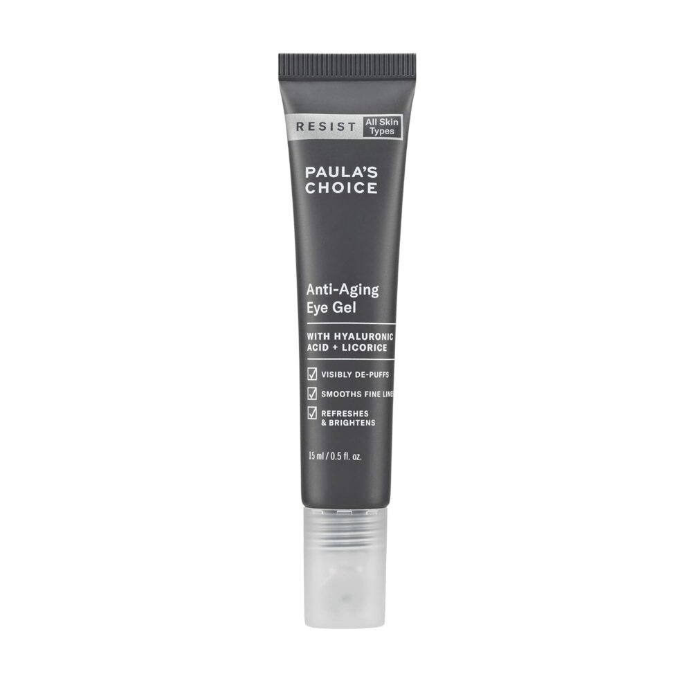 Paula's Choice RESIST Anti-Aging Eye Gel with Hyaluronic Acid, for Dark Circles, Puffy Eyes, Crow's Feet, Fine Lines & Wrinkles, 0.5 Ounce